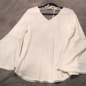 White/Ivory Bell Sleeve Tie Back Topic